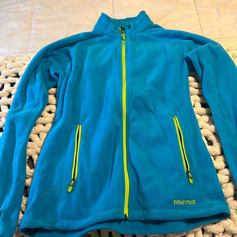 Women’s Polartec Marmot Aqua Blue Fleece Jacket